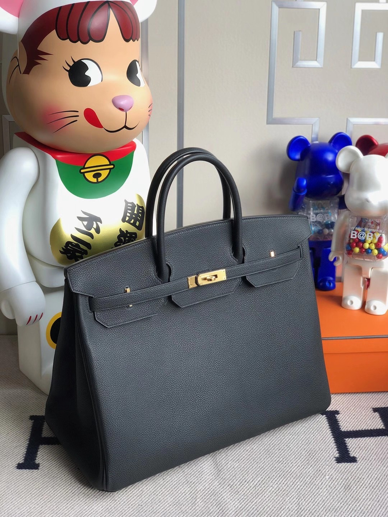 HMSmode CC89 NOIR BLACK TOGO HERMES BIRKIN 40CM GOLD HARDWARE