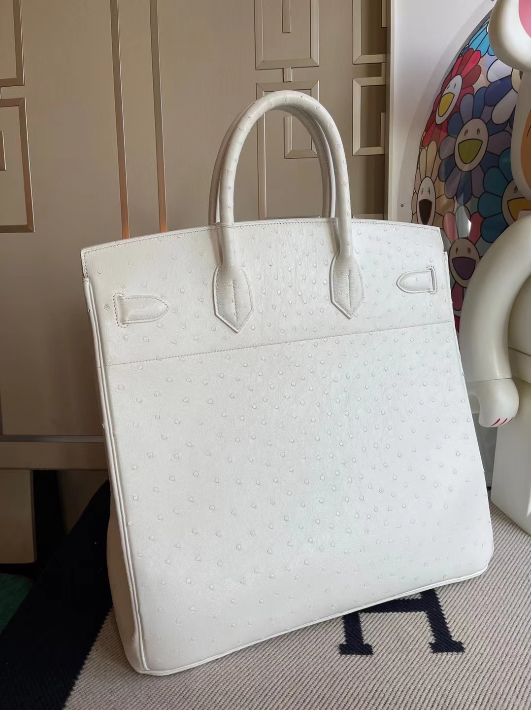 Hermes Birkin HAC 40cm Ostrich 01 Pure white HMSmode Hermes Birkin HAC 40cm Ostrich 01 Pure white