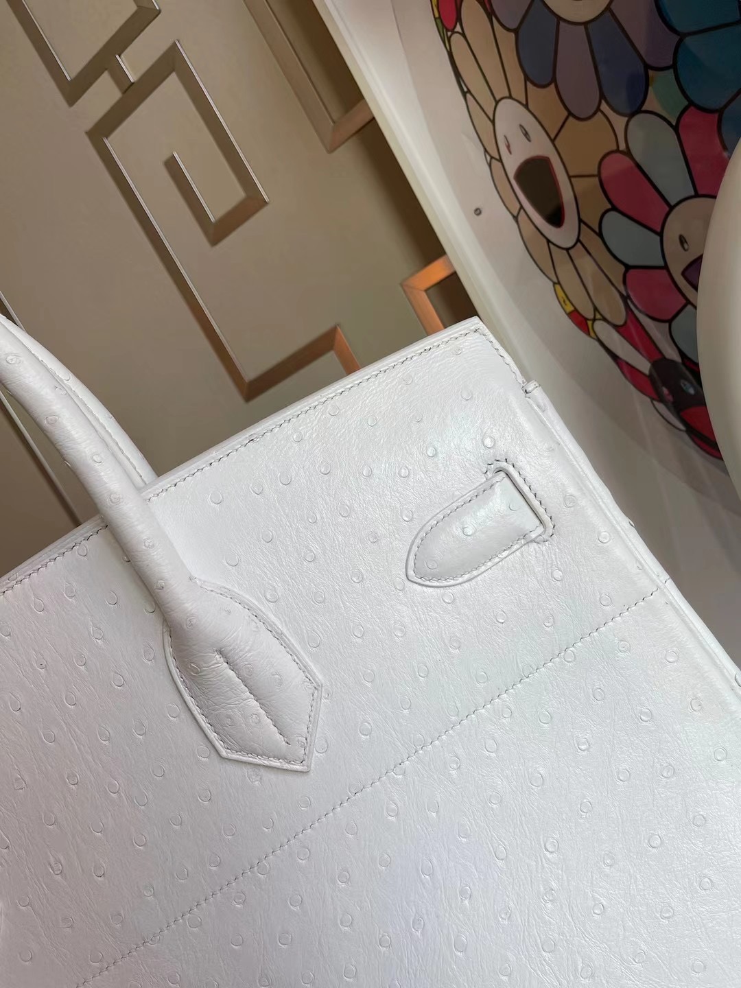 Hermes Birkin HAC 40cm Ostrich 01 Pure white HMSmode Hermes Birkin HAC 40cm Ostrich 01 Pure white