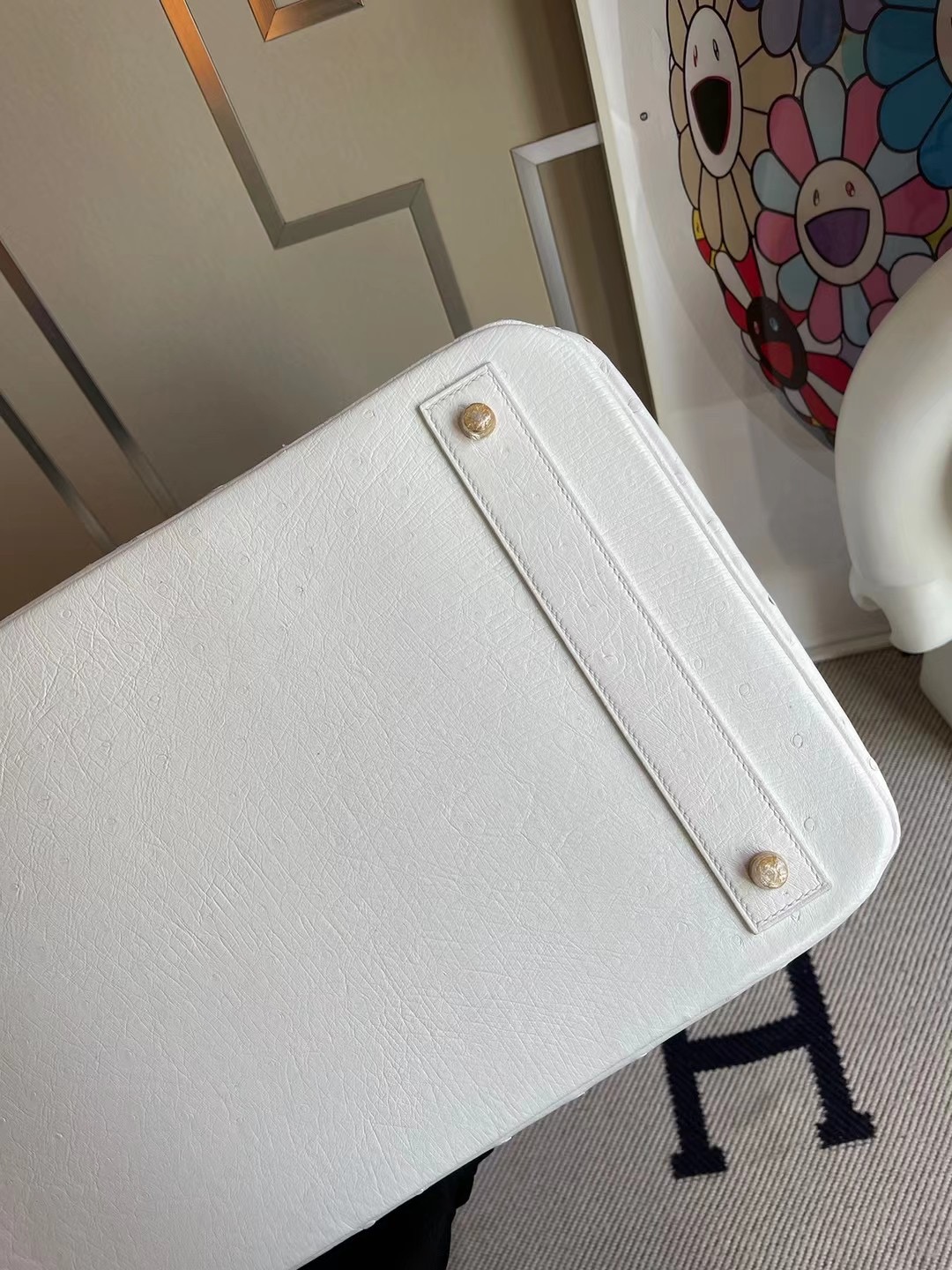 Hermes Birkin HAC 40cm Ostrich 01 Pure white HMSmode Hermes Birkin HAC 40cm Ostrich 01 Pure white
