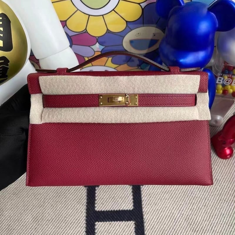 Kelly Pochette Epsom K1 Rouge Great