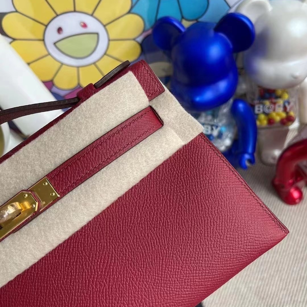 MiniKelly Pochette Epsom K1 Rouge Great MiniKelly Pochette Epsom K1 Rouge Great