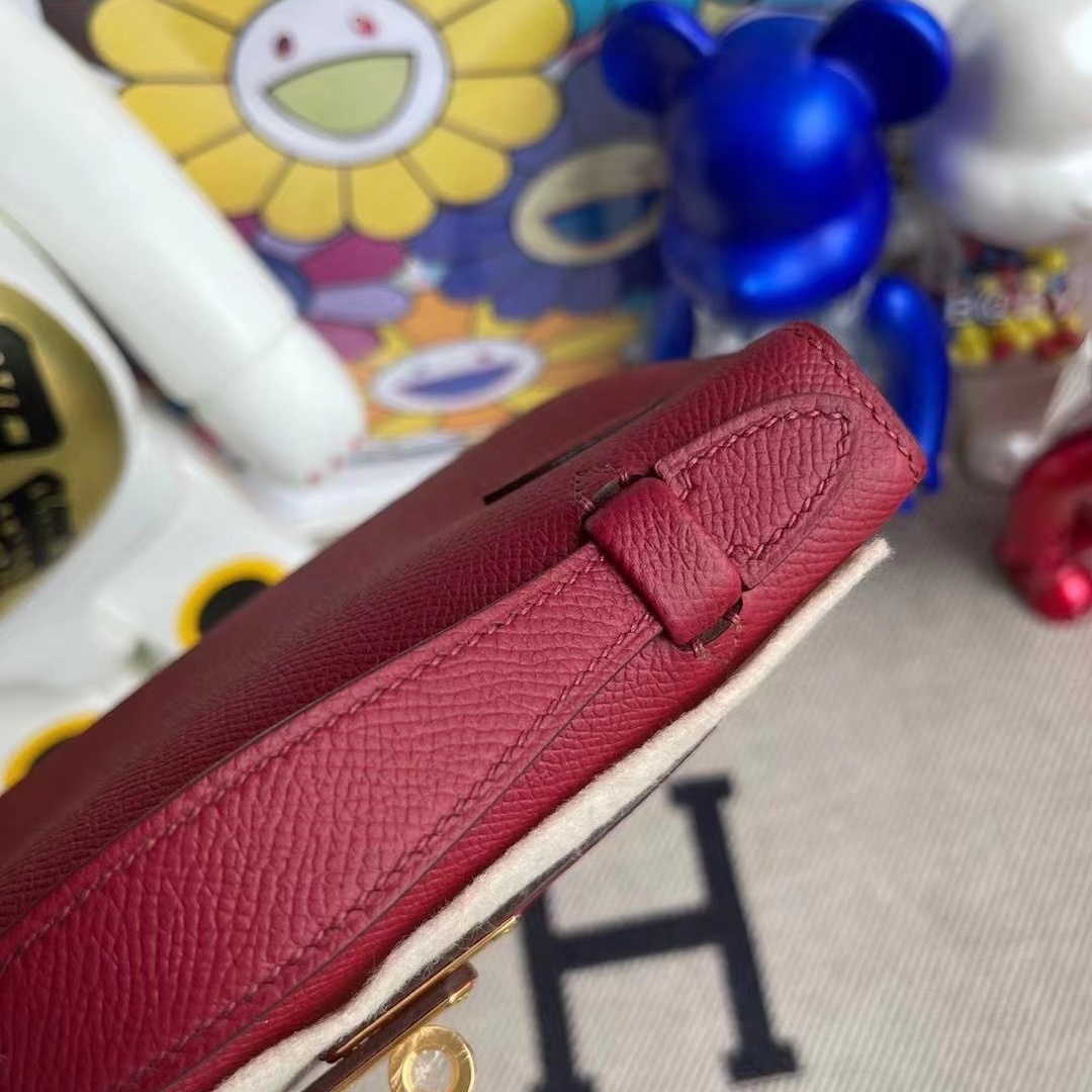 MiniKelly Pochette Epsom K1 Rouge Great MiniKelly Pochette Epsom K1 Rouge Great