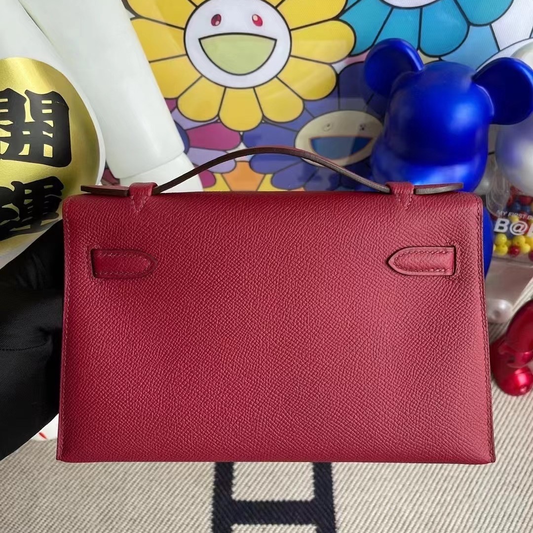 MiniKelly Pochette Epsom K1 Rouge Great MiniKelly Pochette Epsom K1 Rouge Great