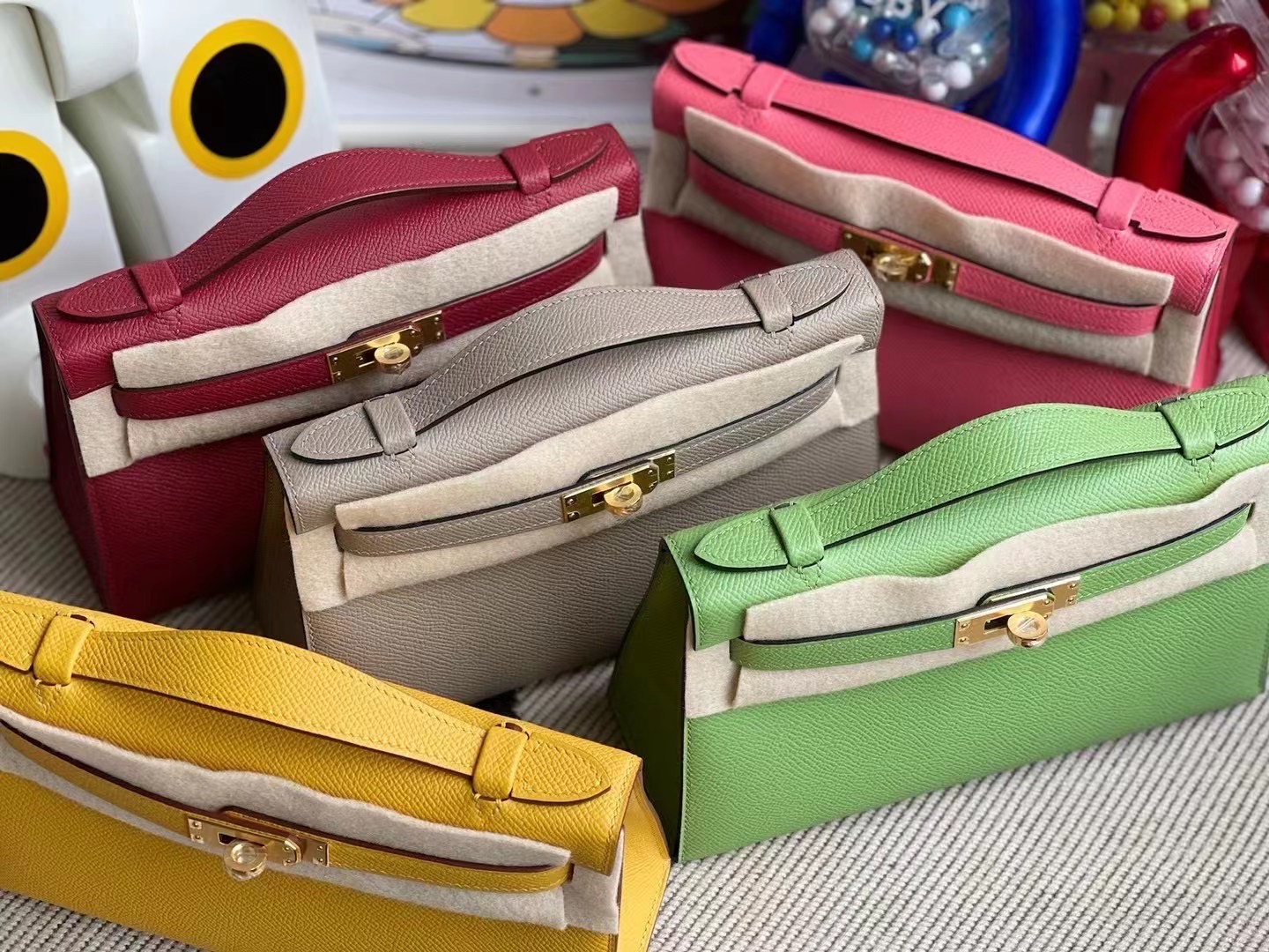 MiniKelly Pochette Epsom K1 Rouge Great MiniKelly Pochette Epsom K1 Rouge Great