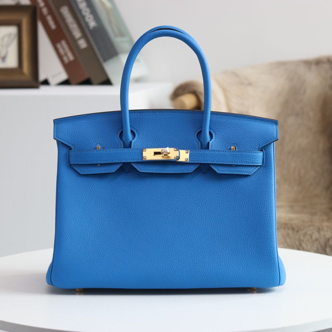 Birkin 30cm Togo 0F Bleu Frida