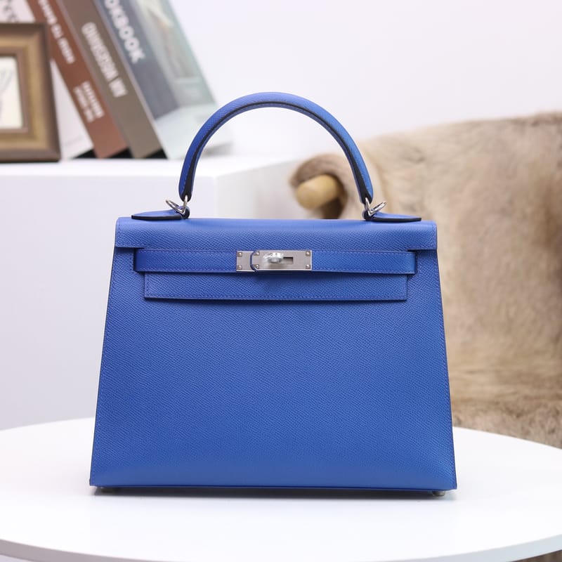 Kelly 28cm Epsom 71 Blue France Phw