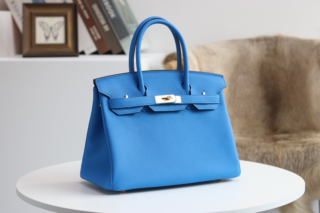 0F BLEU FRIDA TOGO BIRKIN 30