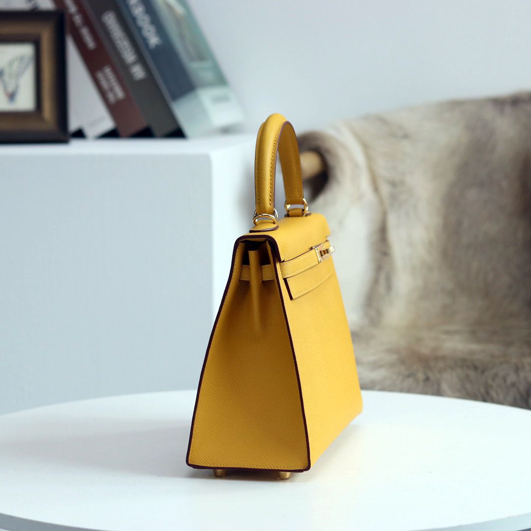 Hermes Kelly 25cm Epsom 9D Amber