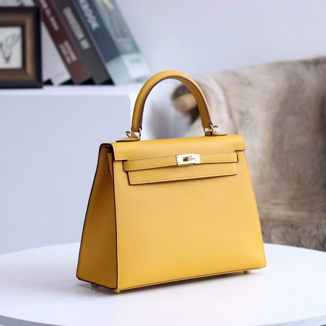 Hermes Kelly 25cm Epsom 9D Amber