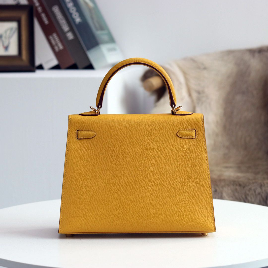 Hermes Kelly 25cm Epsom 9D Amber