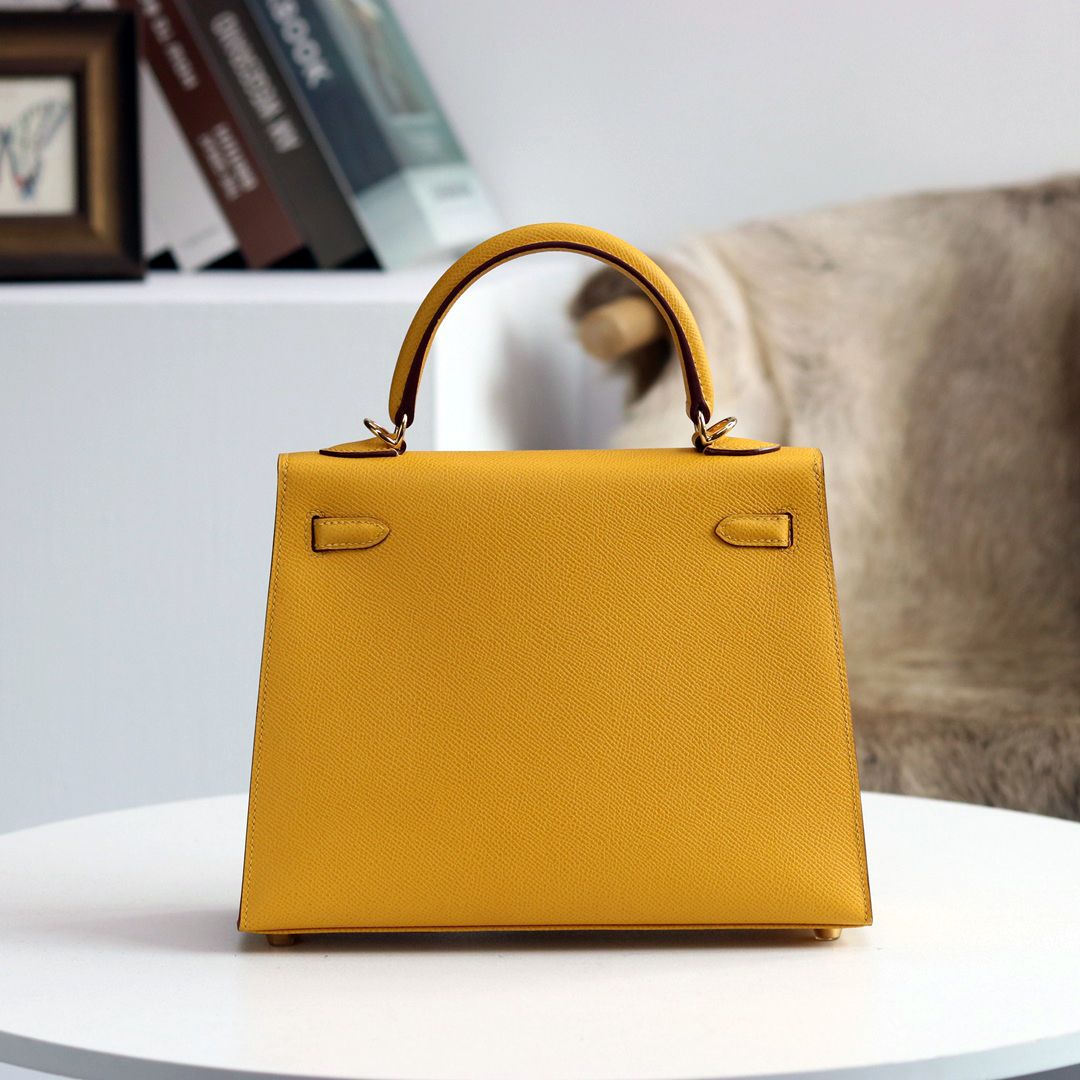 Hermes Kelly 25cm Epsom 9D Amber