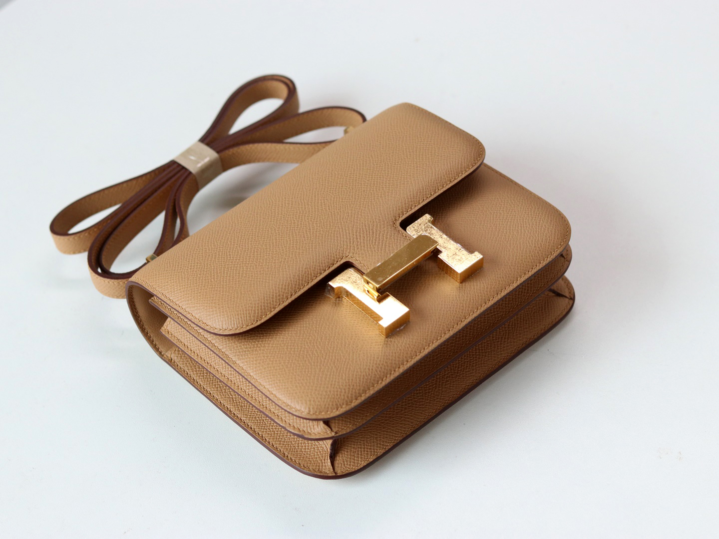 Hermes Constance 18cm Epsom 0M Chai GHW PHW