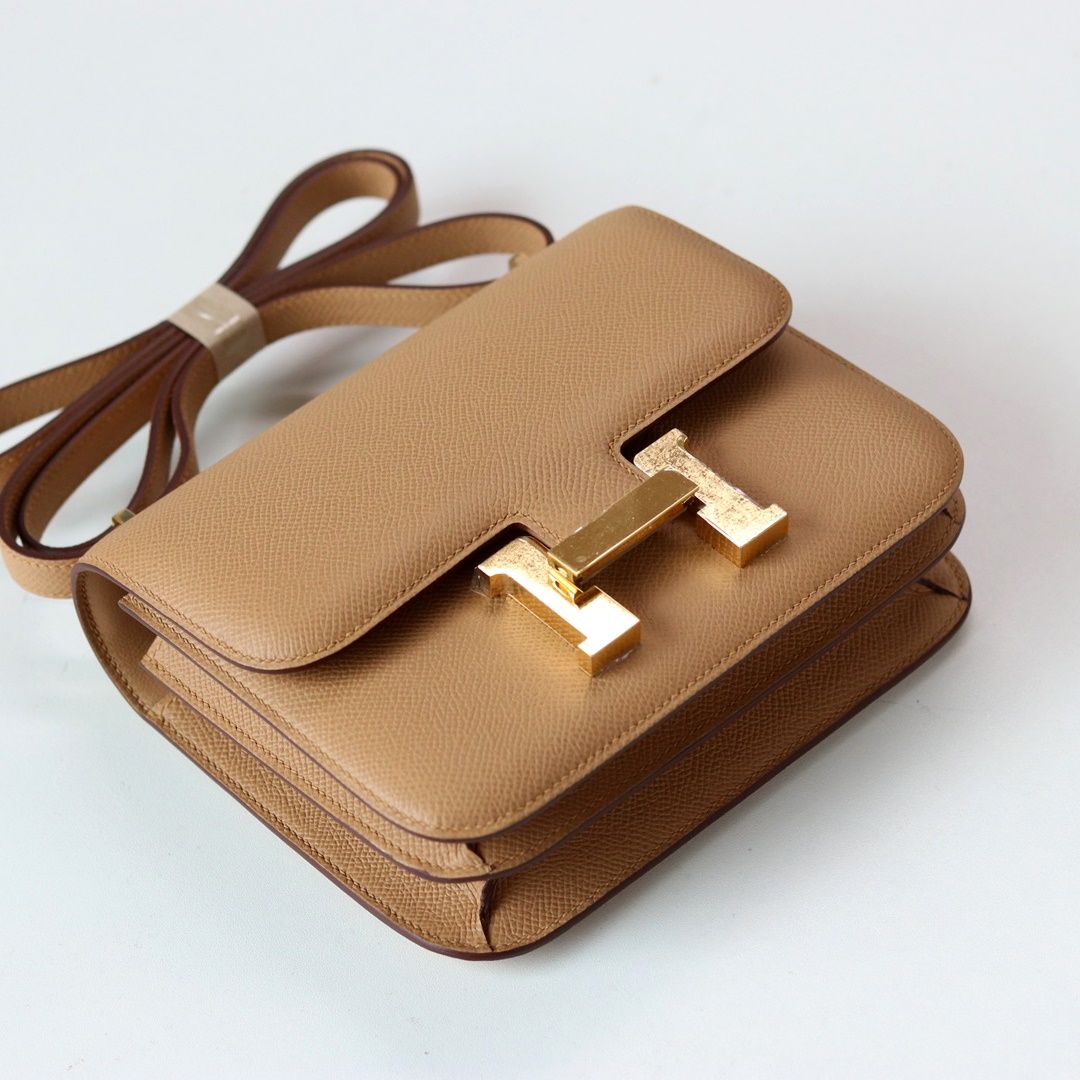 Hermes Constance 18cm Epsom 0M Chai GHW PHW