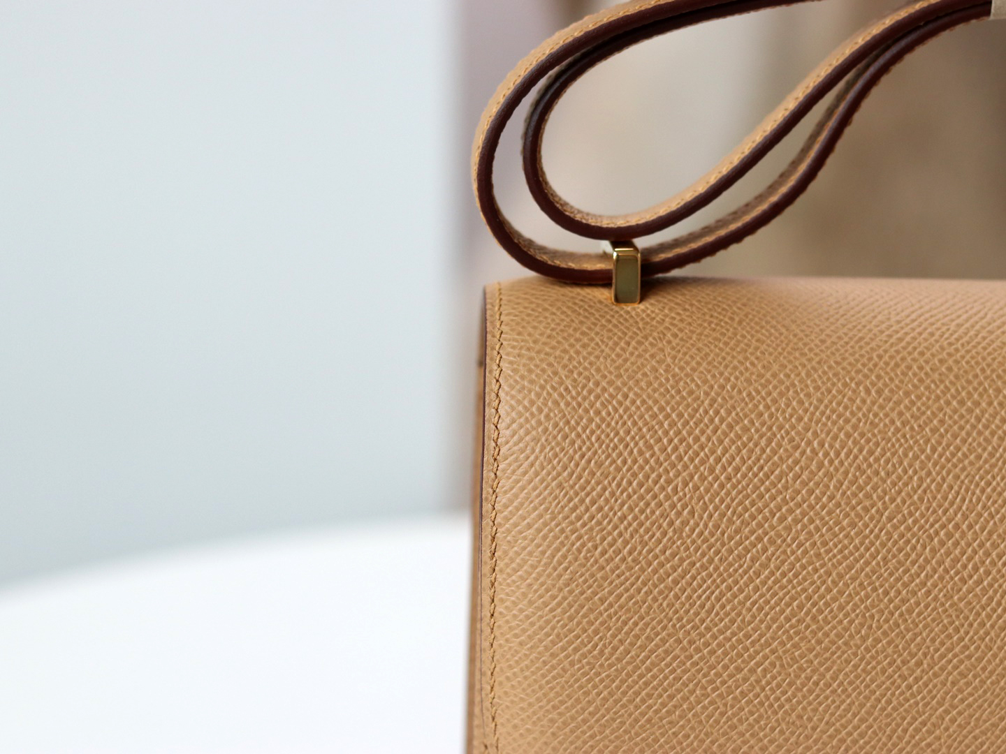 Hermes Constance 18cm Epsom 0M Chai GHW PHW