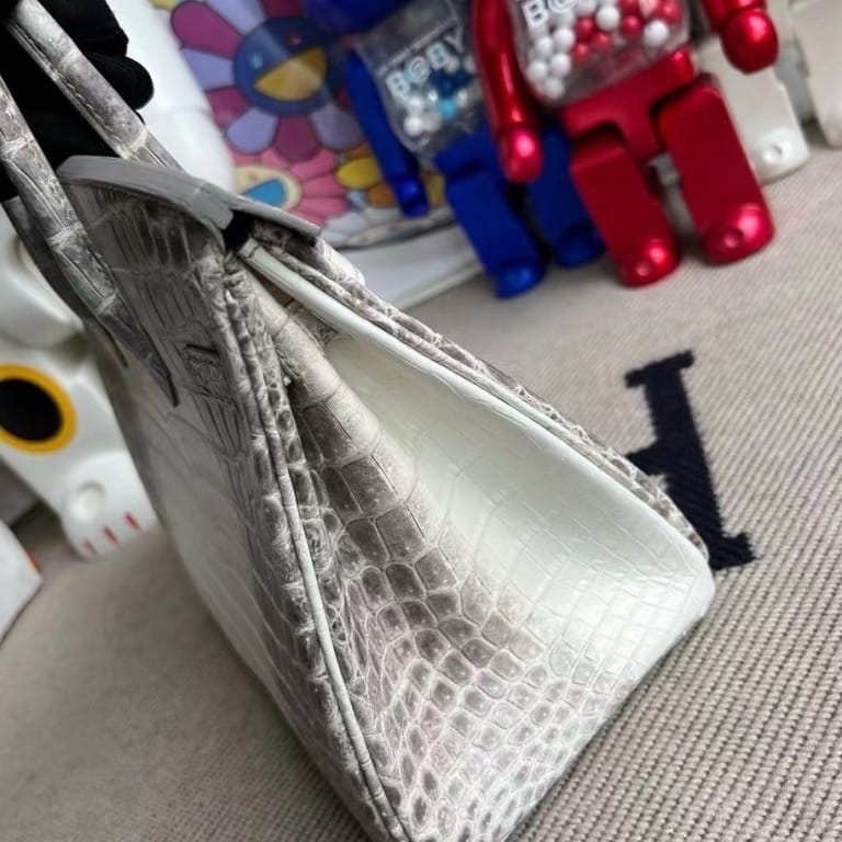 Birkin 25 Himalayan Crocodile Palladium Hardware