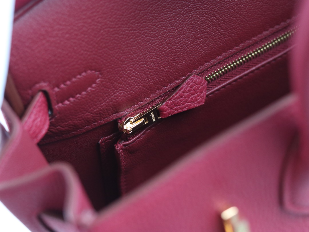 BIRKIN 25 TOGO K1 ROUGE GRENAT