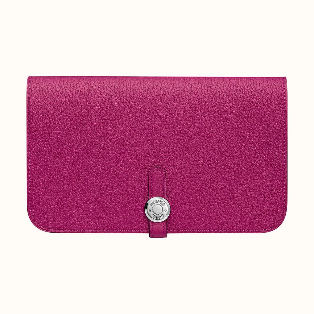 Dogon Duo Wallet Ckl3 Togo Calfskin Rose Pourpre