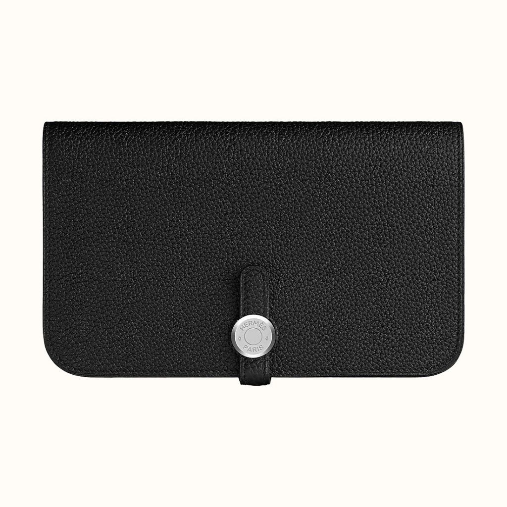 HERMES DOGON DUO WALLET CKL3 TOGO CALFSKIN ROSE POURPRE-5956