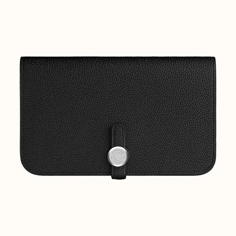 Dogon Duo Wallet Ck89 Noir Togo Calfskin