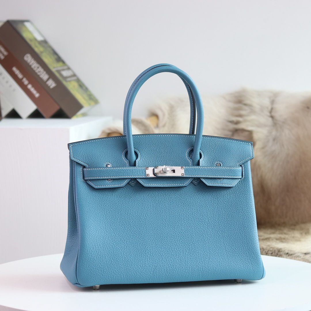 Birkin 30cm Togo 75 Blue Jean  Phw