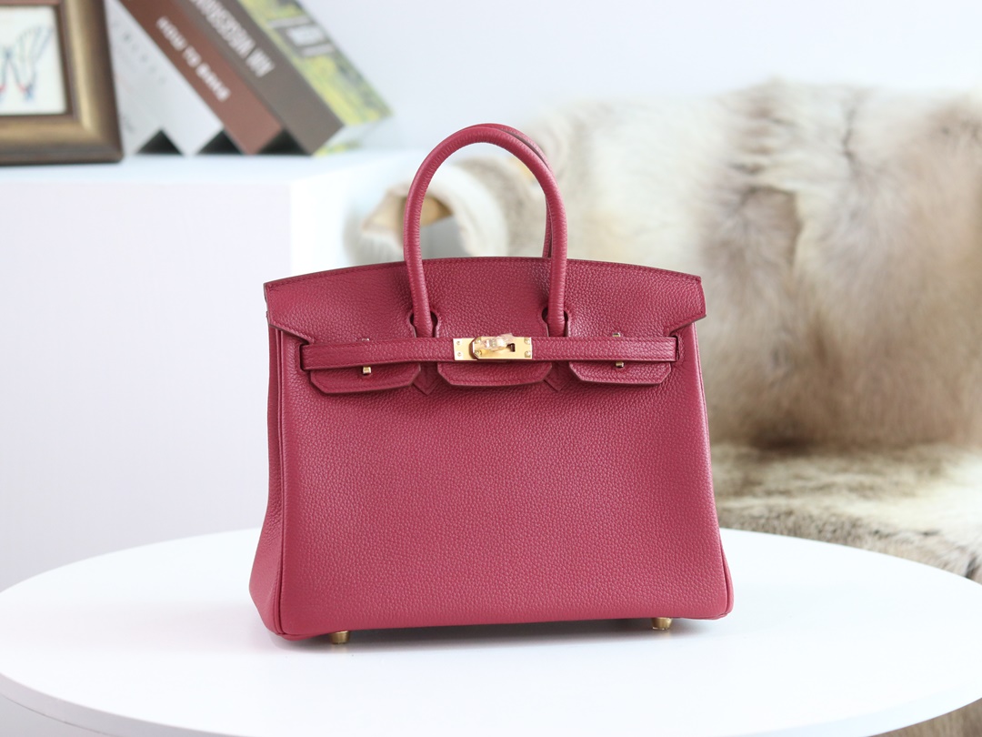 BIRKIN 25 TOGO K1 ROUGE GRENAT