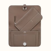 HERMES DOGON DUO WALLET CK89 NOIR TOGO CALFSKIN-6036