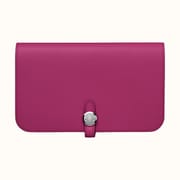 HERMES DOGON DUO WALLET CK18 ÉTOUPE TOGO CALFSKIN-6191