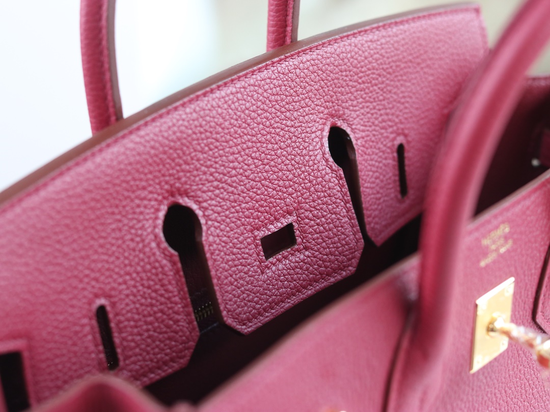 BIRKIN 25 TOGO K1 ROUGE GRENAT