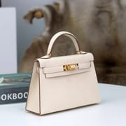 Minikelly20 C10 craie Epsom leather with PHW hardware