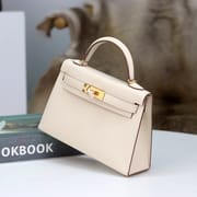 Minikelly20 C10 craie Epsom leather with PHW hardware