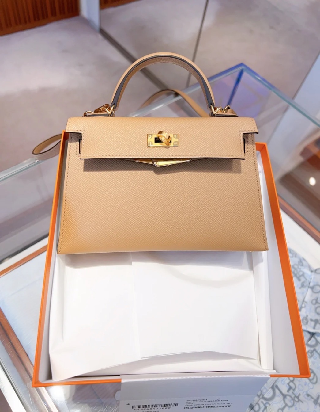 HERMES EPSOM 0M CHAI 玛萨拉茶色 MINI KELLY II 2代 接受定制