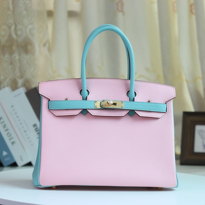 Birkin 30cm Swift 3Q Rose Sakura /3P Blue Atoll