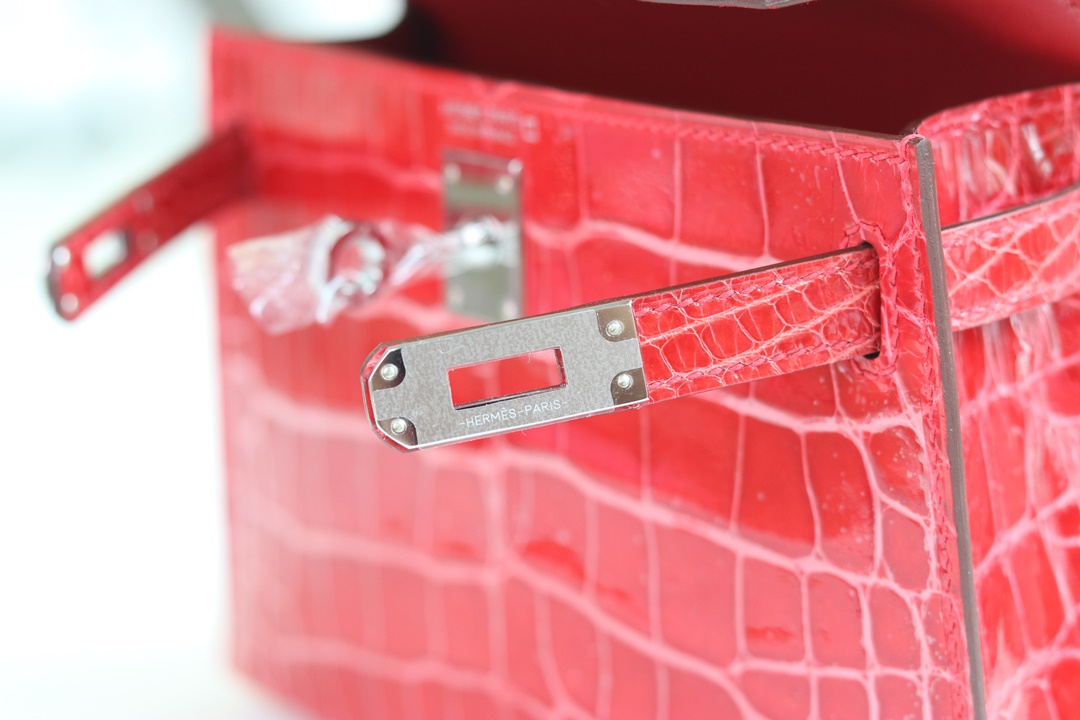Hermes Kelly Mini 2代 19cm CC95  Braise Shiny Alligator Crocodile GHW