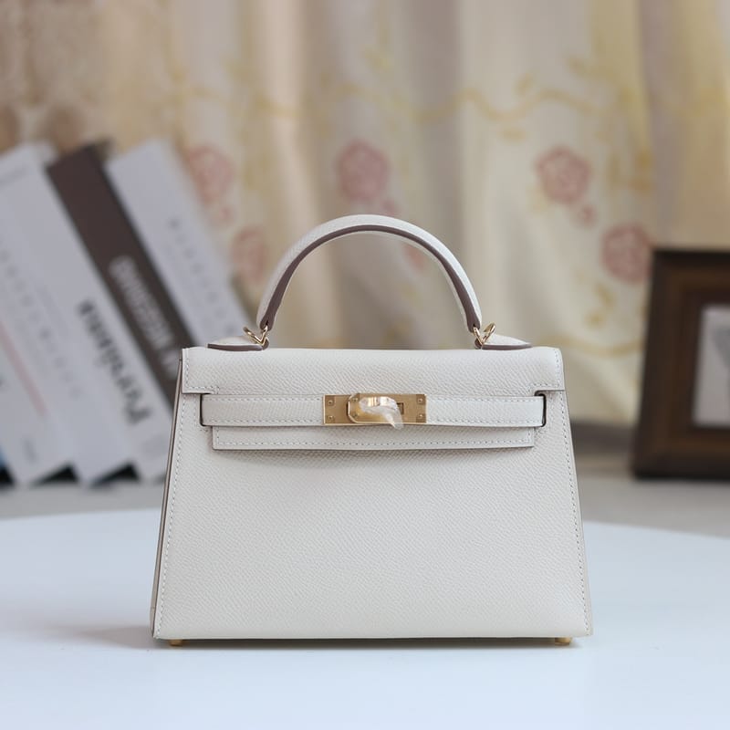 Mini Kelly 20cm Ck10 Craie Epsom Ghw