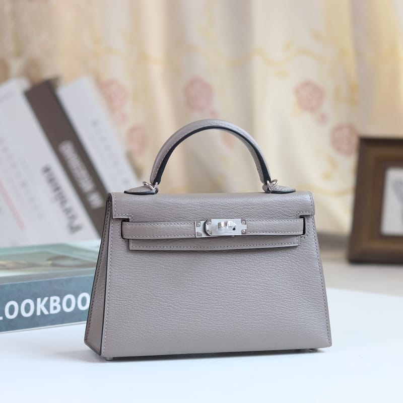Mini Kelly 20cm Chevre M8 Gris Asphalt Phw