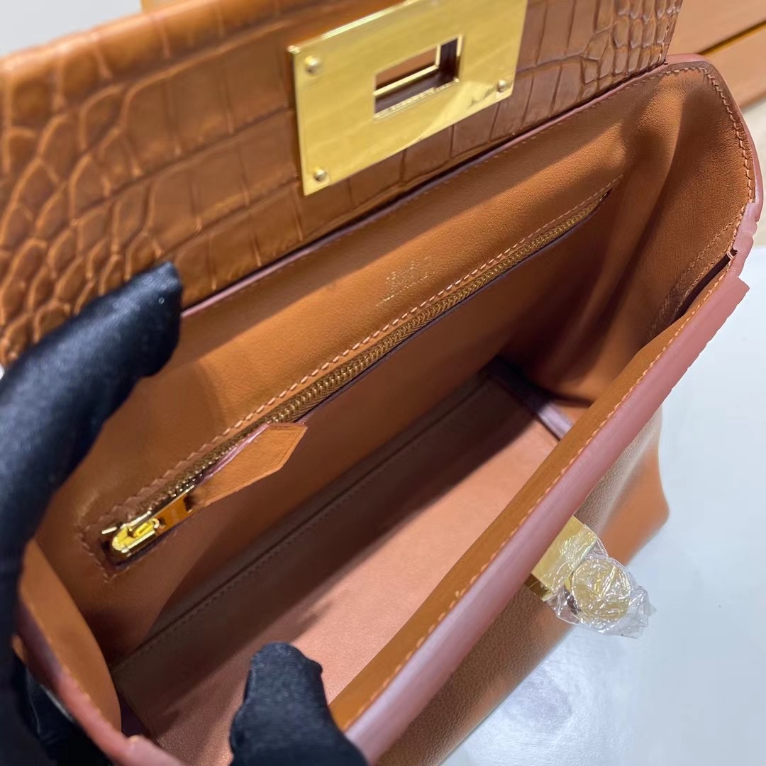 Hermes kelly 2424 Mini Touch Evercolor and Swift 37 Gold GHW