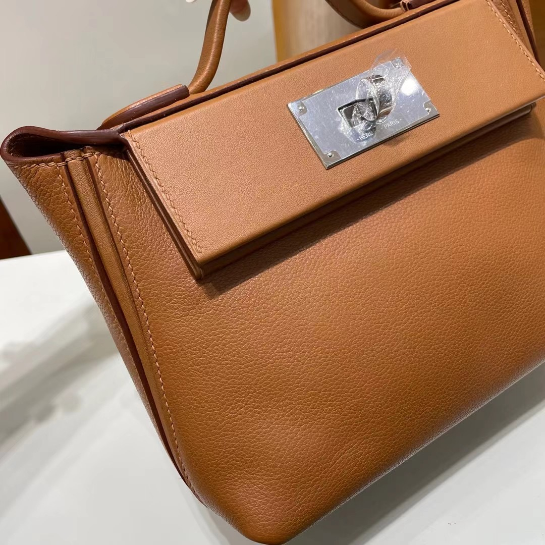 Hermes kelly 2424 Mini Touch Evercolor and Swift 37 Gold GHW-4296