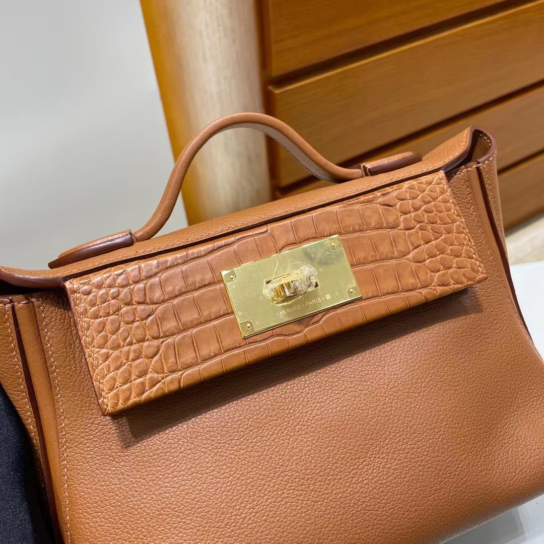 Hermes kelly 2424 Mini Touch Evercolor and Swift 37 Gold GHW