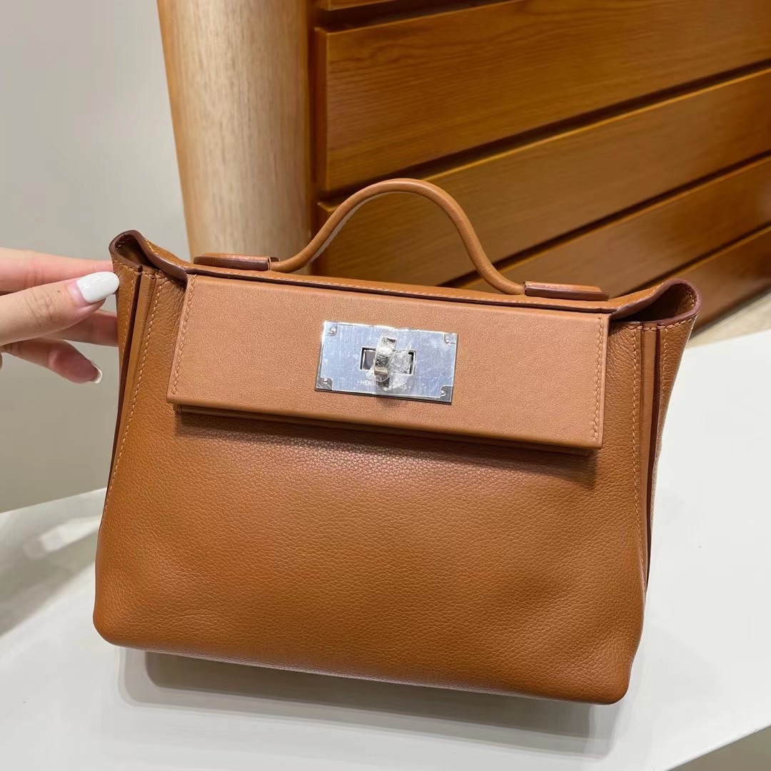 Hermes kelly 2424 Mini Touch Evercolor and Swift 37 Gold GHW