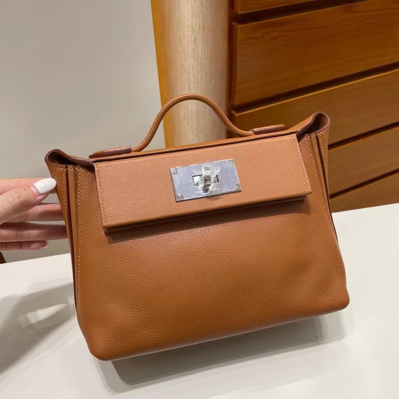 Hermes kelly 2424 Mini Touch Evercolor and Swift 37 Gold GHW-4296