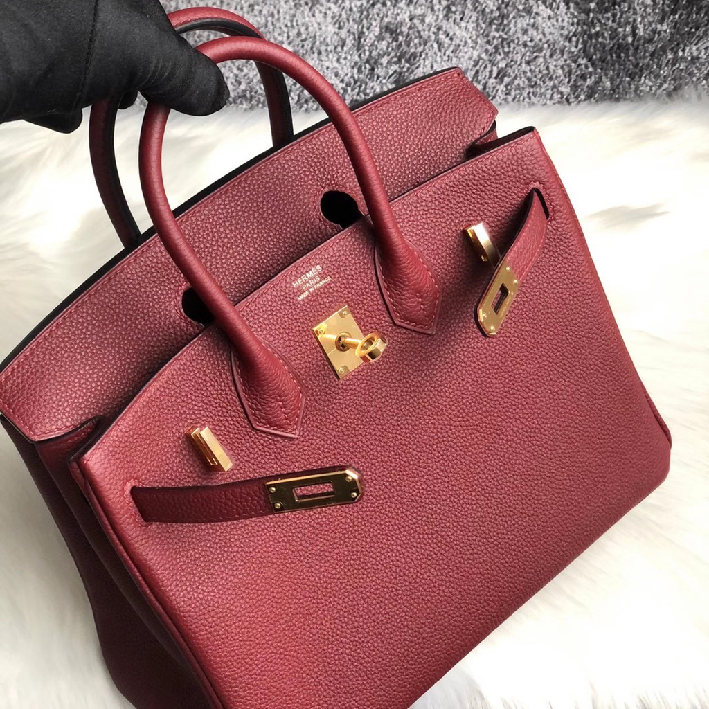 [ STOCK ] 10%OFF : Hermes Birkin 25cm Togo 55 Rouge H GHW