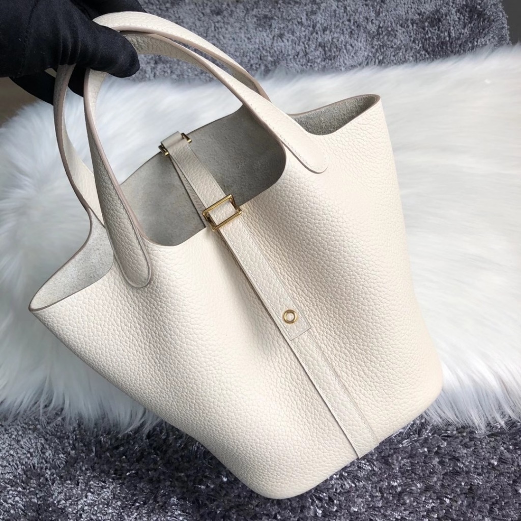 Hermes Picotin Lock 18cm CK3Q Rose Sakura Clemence-1615