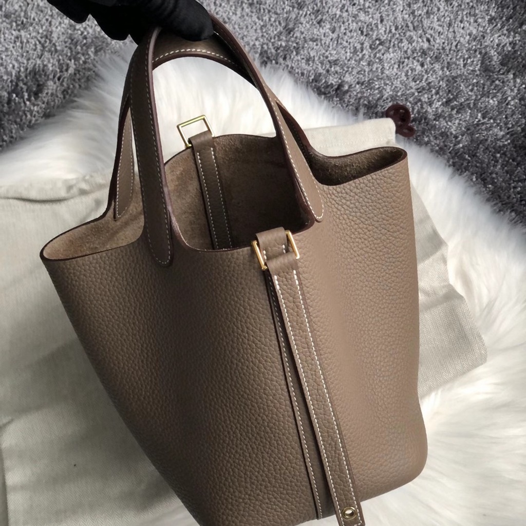 Hermes Picotin 18cm CK18 Etoupe GHW
