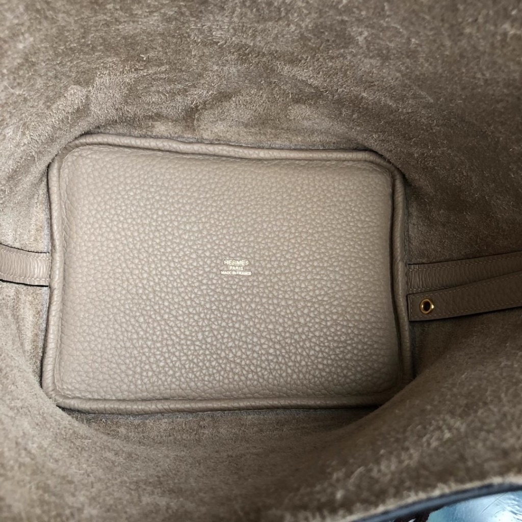 Hermes Picotin Lock 18cm 6H Olive green  taurillon Clemence-0310