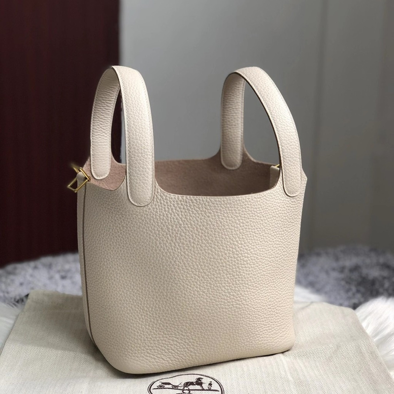 Hermes Picotin Lock 18cm CK3Q Rose Sakura Clemence-1615