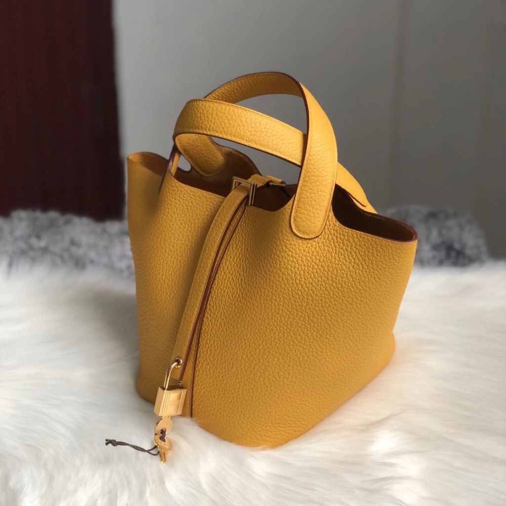 Hermes Picotin Lock 18cm CC81 Gris Tourterelle-0470