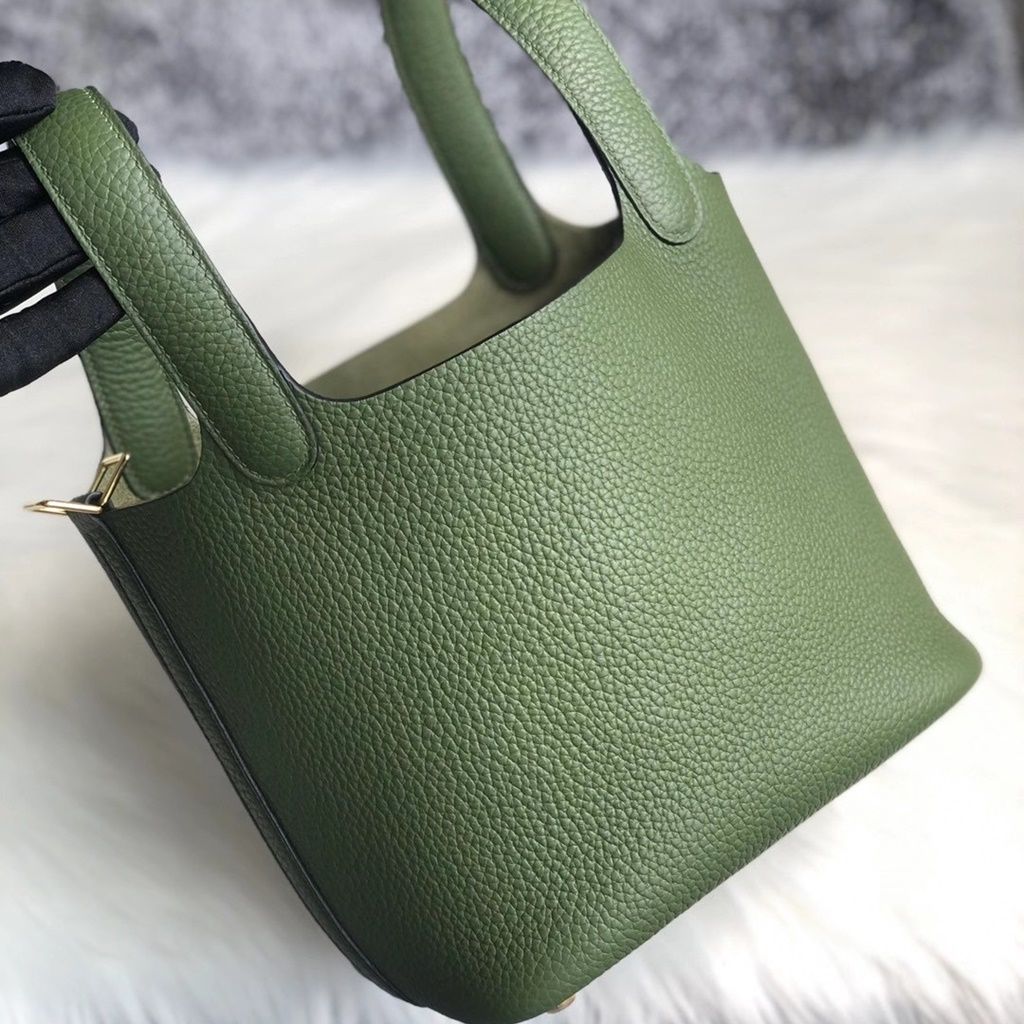 Hermes Picotin Lock 18cm 3I Vert Criquet Clemence-0075