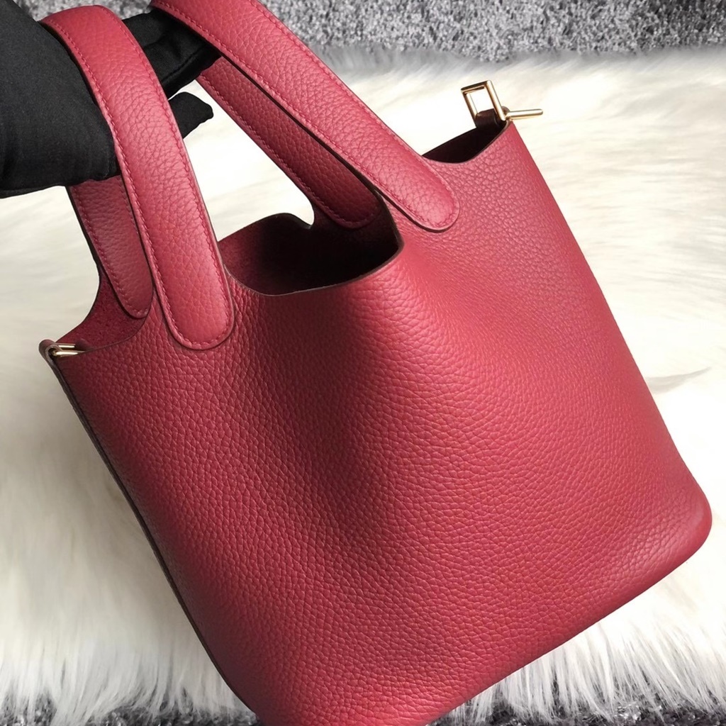 Hermes Picotin Lock 18 CCK1 Rouge Grenat Clemence Hermes Picotin Lock 18 CCK1 Rouge Grenat Clemence