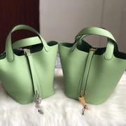 Hermes Picotin Lock 18 3I  Vert Criquet-9522